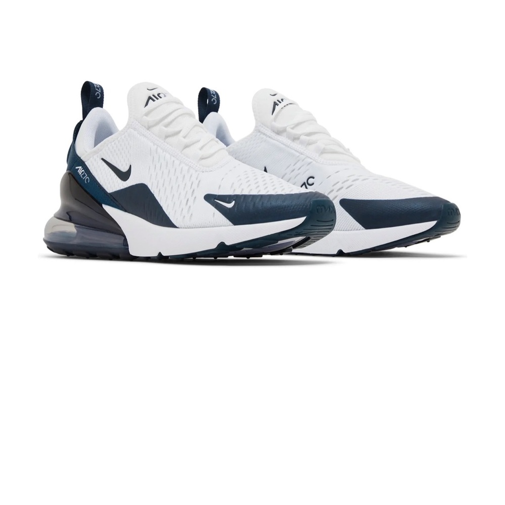 Nike Air Max 270 White and Dark Blue Shoes